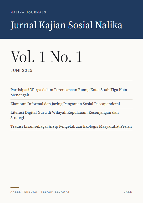 Sampul Jurnal Kajian Sosial Nalika Vol. 1 No. 1