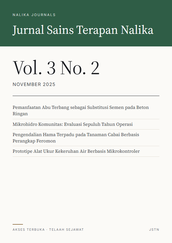 Sampul Jurnal Sains Terapan Nalika Vol. 3 No. 2