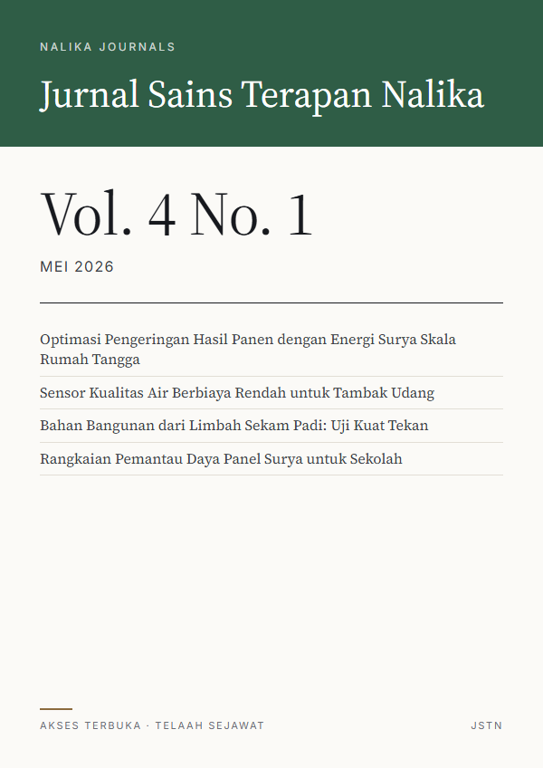 Sampul Jurnal Sains Terapan Nalika Vol. 4 No. 1